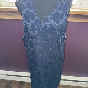 Elegant Blue Patterned Dress